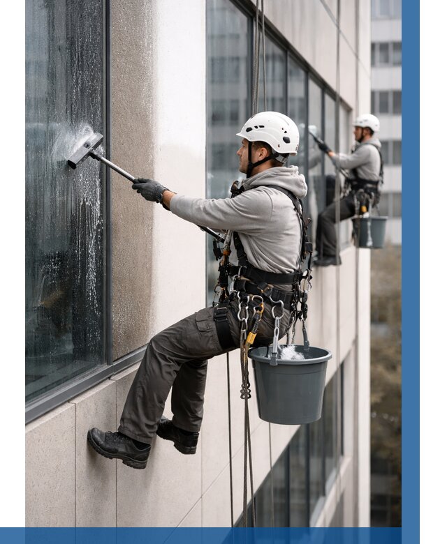 Мойка фасадов зданий в Новосибирске под ключ от 356 р. | ВЫСОТНИК-Нвс