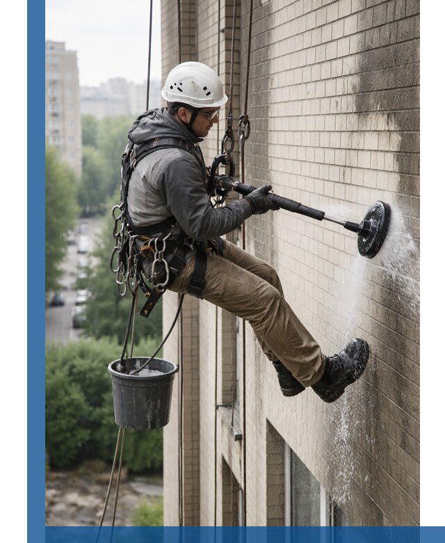 Очистка фасада от копоти в Новосибирске профессионально и безопасно