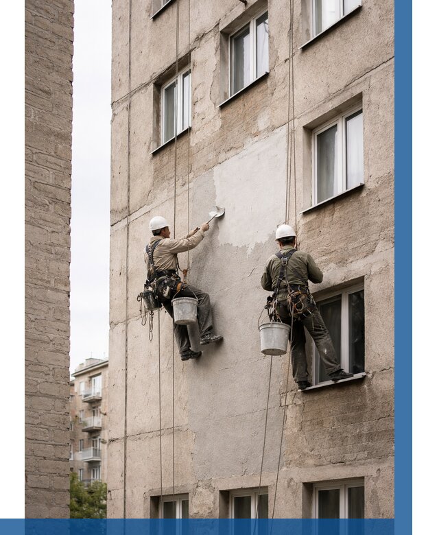 Косметический ремонт фасада в Новосибирске от 1118 р. | ВЫСОТНИК-Нвс