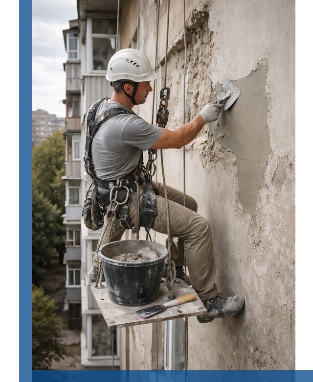 Восстановление фасадной штукатурки в Новосибирске с гарантией качества