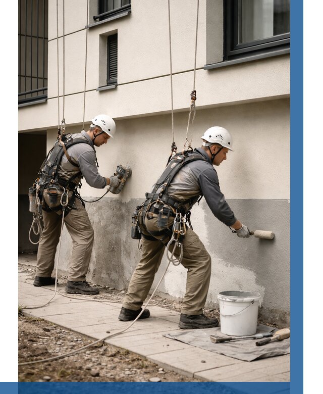 Окраска цоколя здания в Новосибирске от 457 р. под ключ | ВЫСОТНИК-Нвс