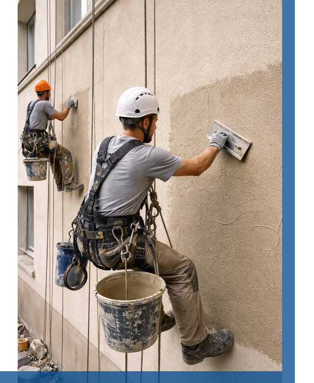 Декоративная штукатурка фасада в Новосибирске от 1220 р. | ВЫСОТНИК-Нвс