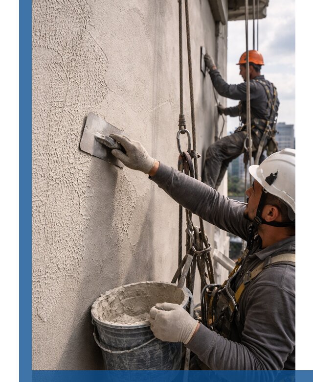 Декоративная штукатурка фасада с утеплением и защитой в Новосибирске