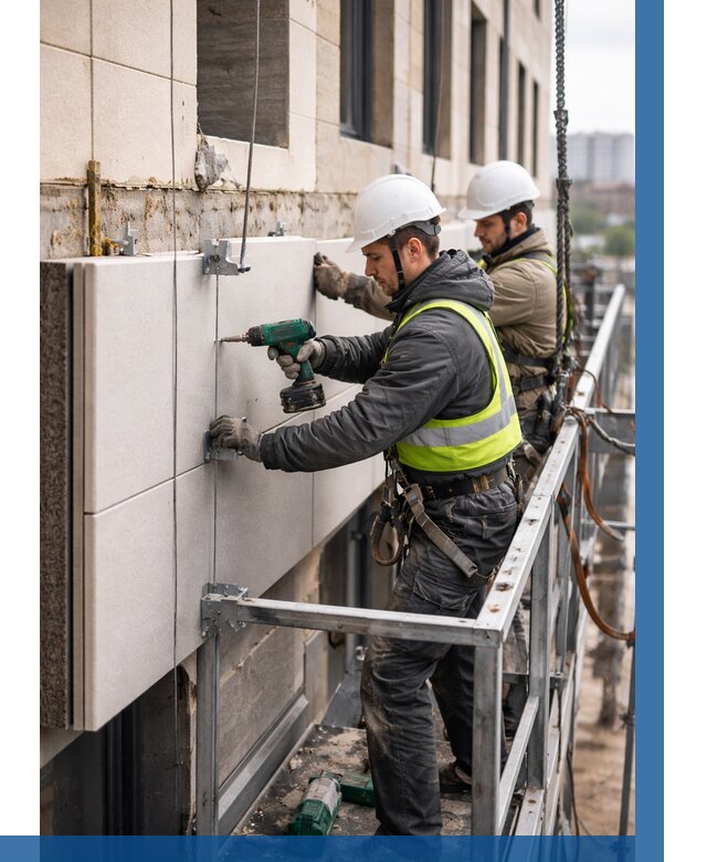 Монтаж фасадных термопанелей в Новосибирске от 1525 р. | ВЫСОТНИК-Нвс