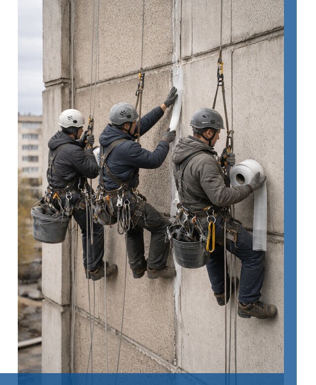 Ремонт межпанельных швов в Новосибирске от 762 р. | ВЫСОТНИК-Нвс