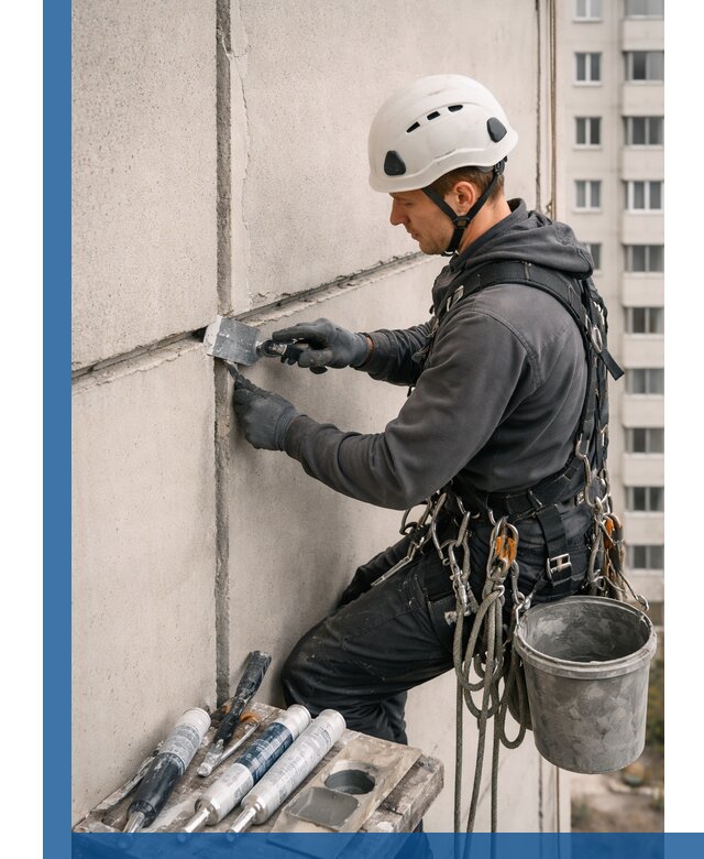 Ремонт межпанельных швов в Новосибирске герметизация и восстановление