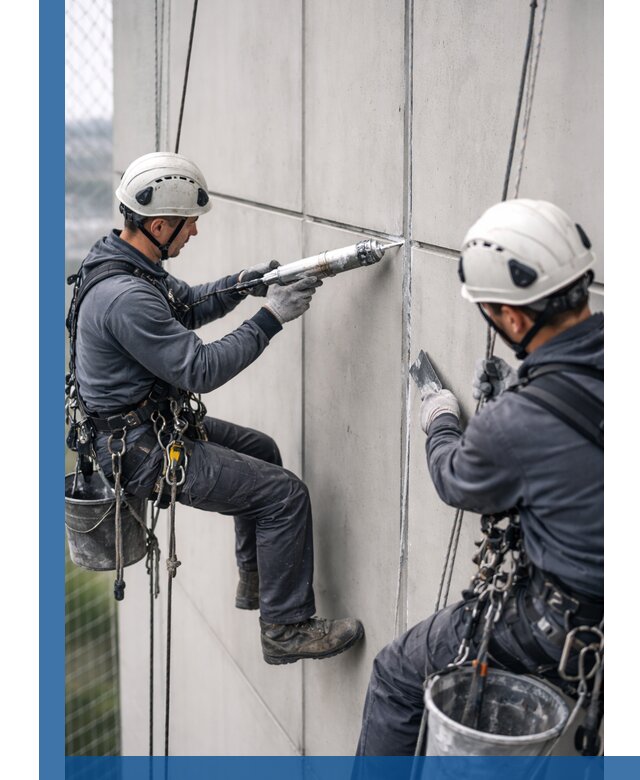 Первичная герметизация швов фасадов и кровель в Новосибирске