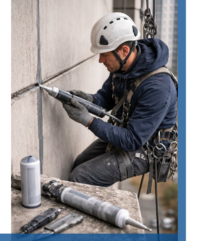 Вторичная герметизация швов в Новосибирске от 457 р. | ВЫСОТНИК-Нвс