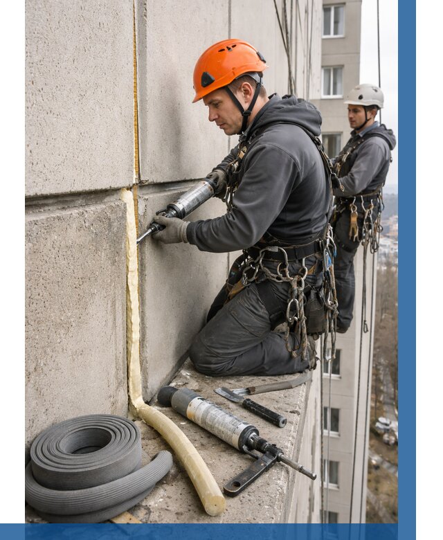 Теплый шов межпанельные швы в Новосибирске от 712 р. | ВЫСОТНИК-Нвс