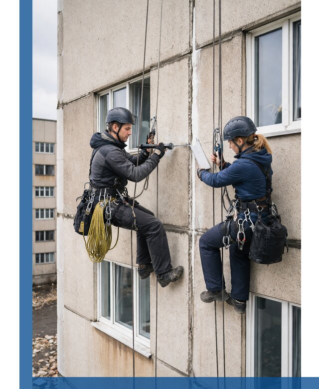 Герметизация межпанельных швов тёплым швом в Новосибирске