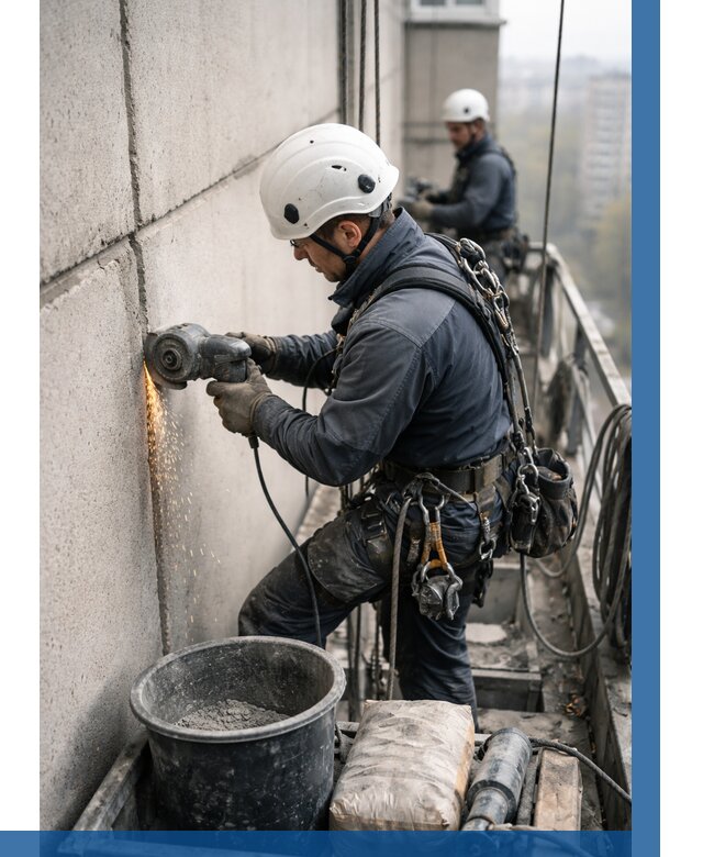 Штробление межпанельных швов в Новосибирске от 1220 р. | ВЫСОТНИК-Нвс