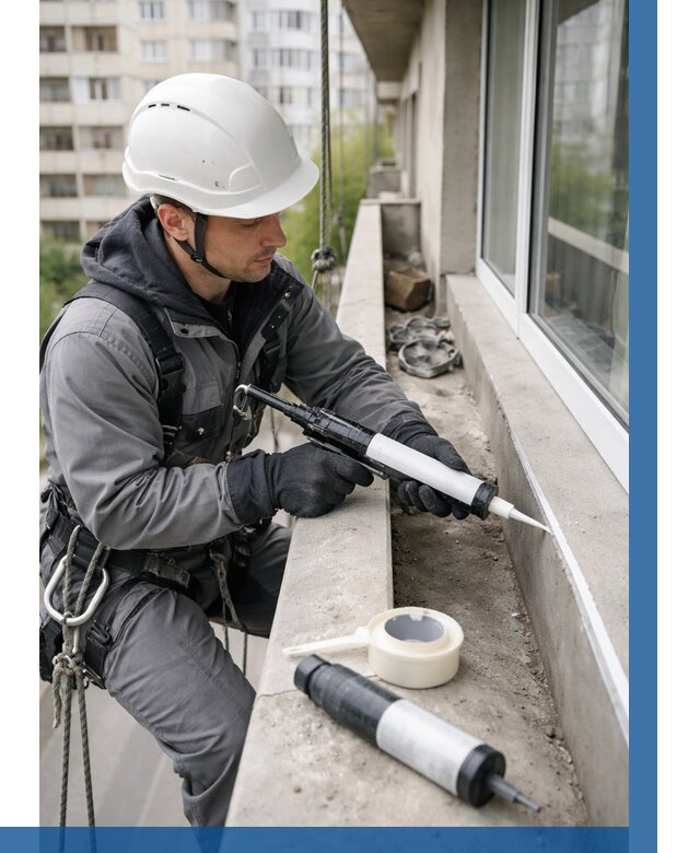 Герметизация швов лоджии в Новосибирске от 4575 р. | ВЫСОТНИК-Нвс