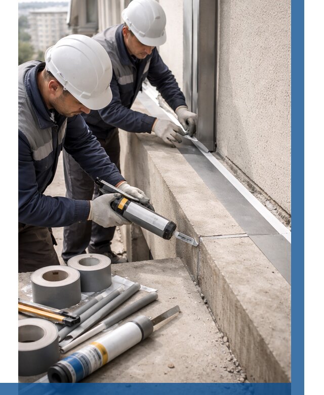 Герметизация примыкания балкона в Новосибирске от 4575 р. | ВЫСОТНИК-Нвс