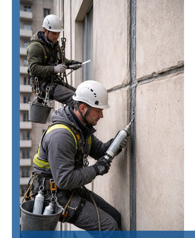 Герметизация деформационных швов фасада в Новосибирске качественно