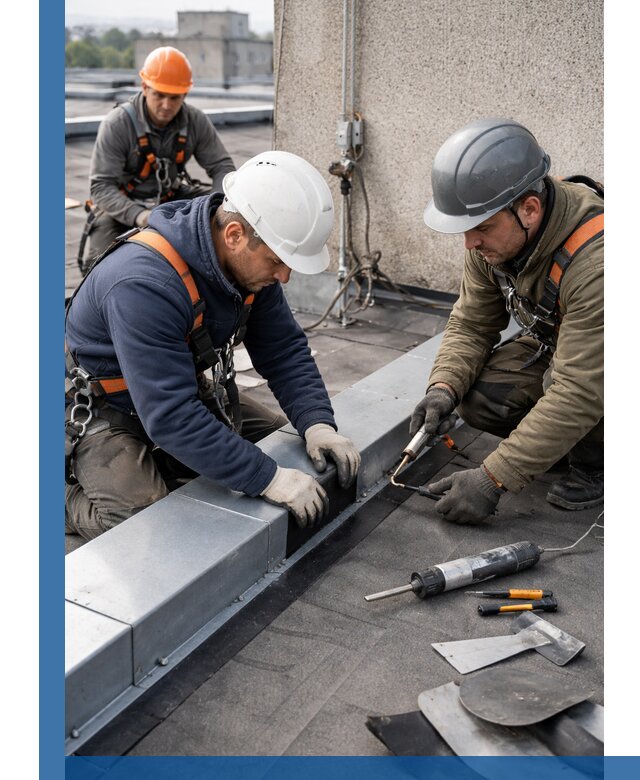 Ремонт кровельных примыканий в Новосибирске профессионально