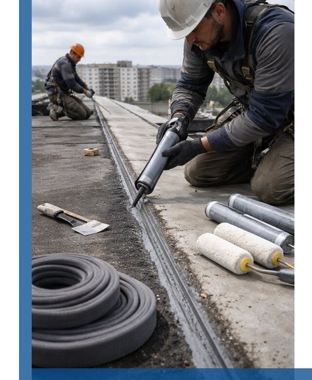 Герметизация швов кровли в Новосибирске с гарантией герметичности
