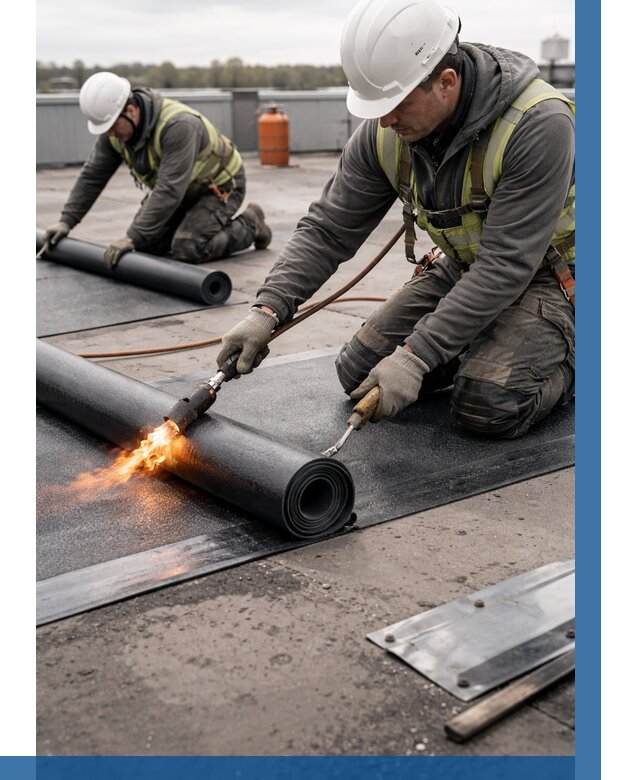 Монтаж наплавляемой кровли в Новосибирске от 864 р. — ВЫСОТНИК-Нвс