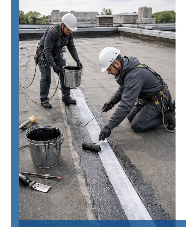 Гидроизоляция кровли мастикой в Новосибирске надежная защита