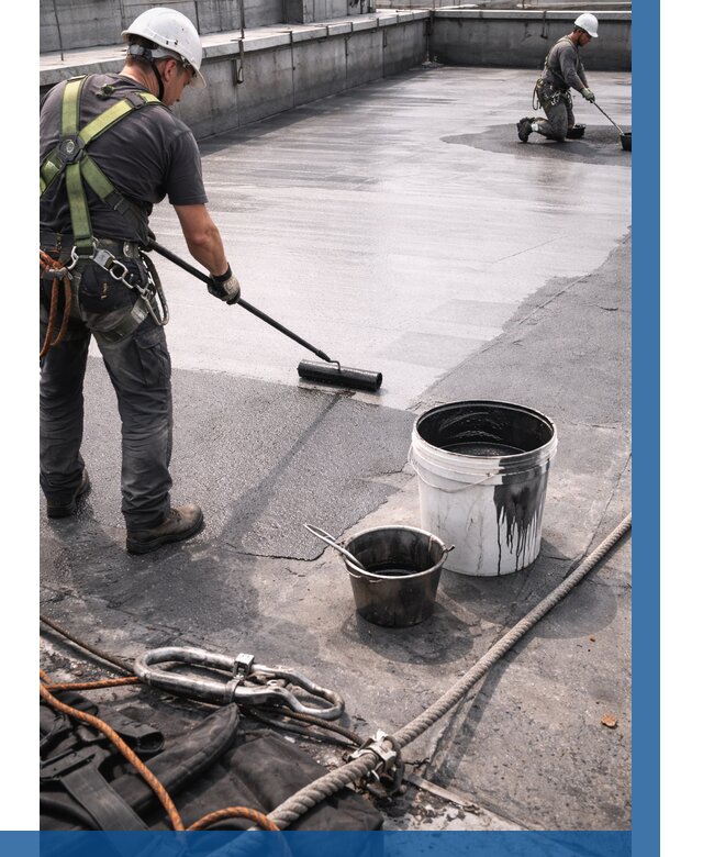 Гидроизоляция кровли жидкой резиной в Новосибирске от 508 р. | ВЫСОТНИК-Нвс