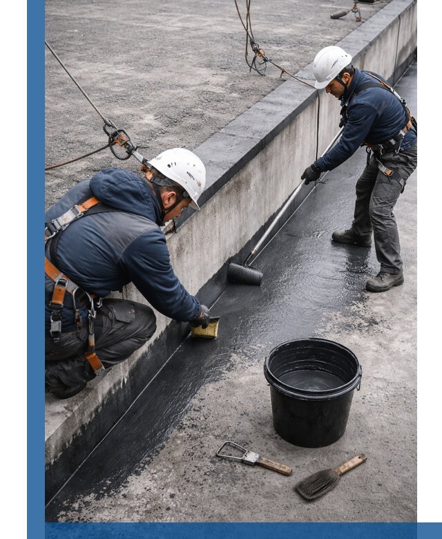 Гидроизоляция кровли жидкой резиной профессионально в Новосибирске