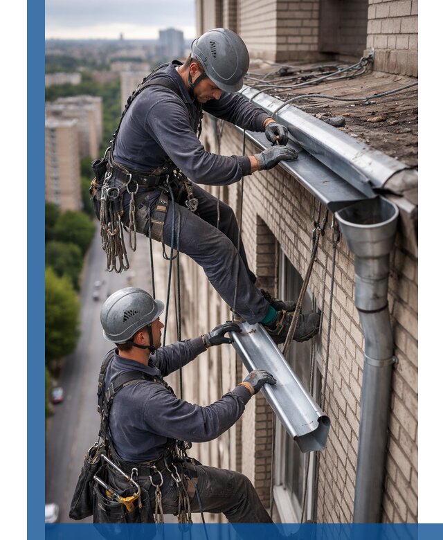 Ремонт водосточных желобов в Новосибирске, быстро и качественно