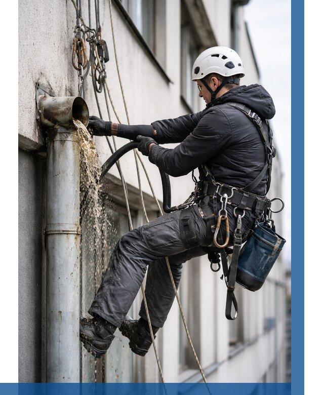 Прочистка водосточных труб в Новосибирске от 3558 р. | ВЫСОТНИК-Нвс