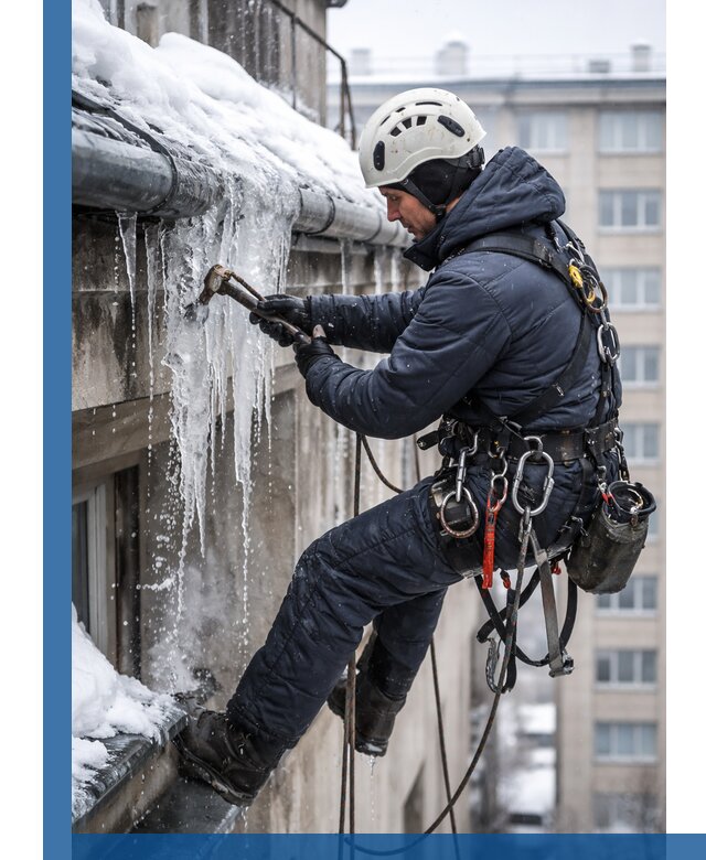 Удаление наледи и чистка водостоков в Новосибирске оперативно и безопасно
