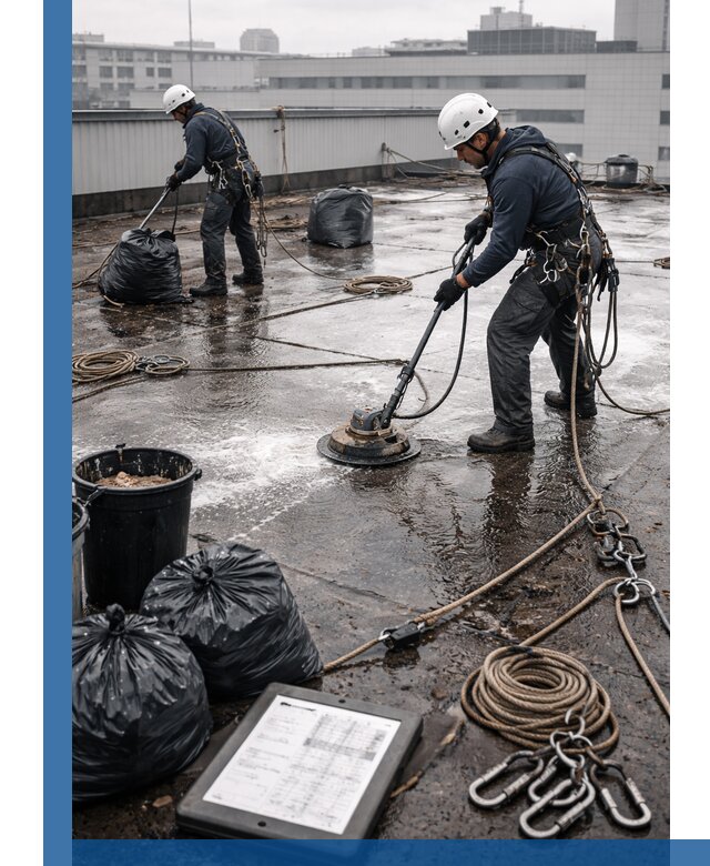 Плановая очистка кровли по графику в Новосибирске для безопасности