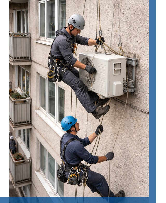 Перенос внешнего блока кондиционера в Новосибирске от 9149 р.| ВЫСОТНИК-Нвс