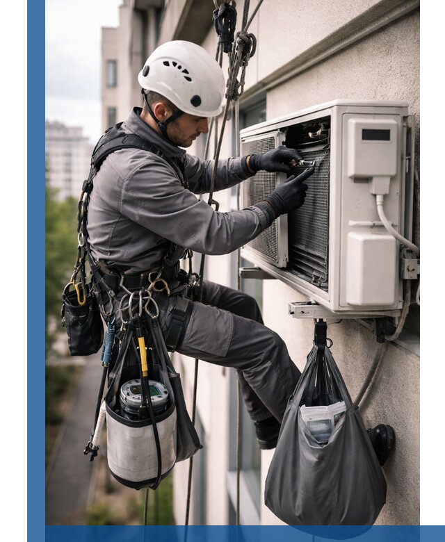 Обслуживание внешнего блока кондиционера в Новосибирске профессионально