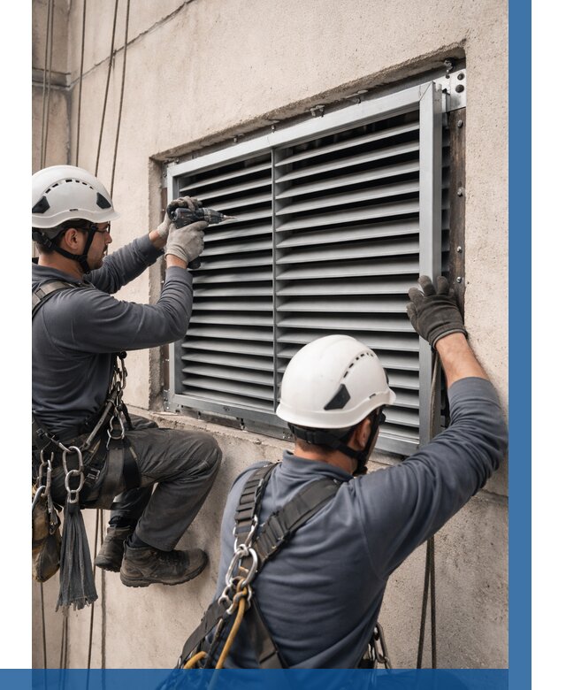 Монтаж вентиляционных решеток в Новосибирске от 4575 р. | ВЫСОТНИК-Нвс