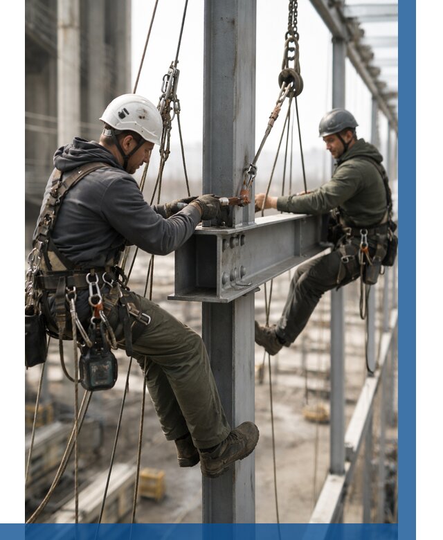 Монтаж металлоконструкций на высоте в Новосибирске от 3558 р. | ВЫСОТНИК-Нвс