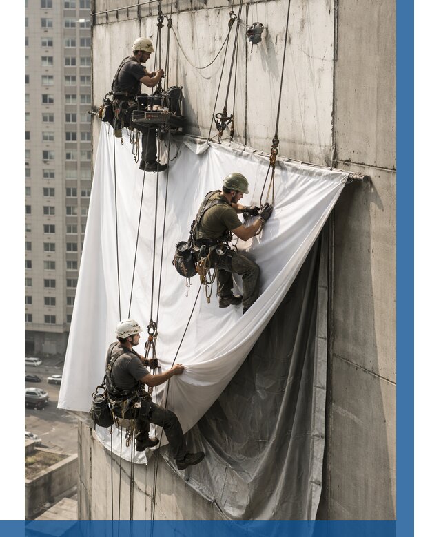 Замена баннерного полотна в Новосибирске от 6608 р. | ВЫСОТНИК-Нвс—заказать