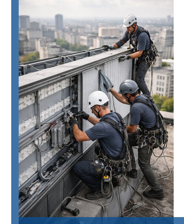 Профессиональное обслуживание крышной рекламы в Новосибирске под ключ