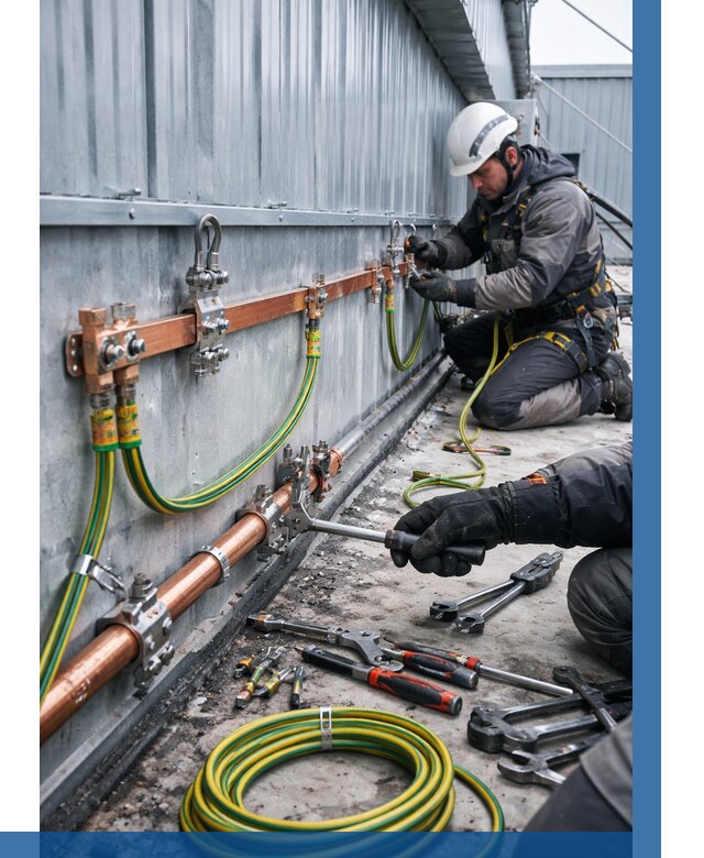 Монтаж заземления здания в Новосибирске от 25415 р. | ВЫСОТНИК-Нвс