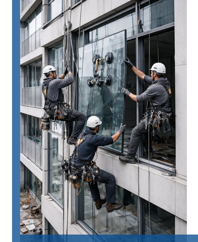 Фасадное остекление и монтаж витражей зданий в Новосибирске под ключ