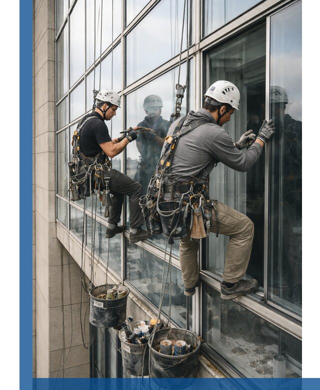 Ремонт витражных конструкций и фасадного остекления в Новосибирске