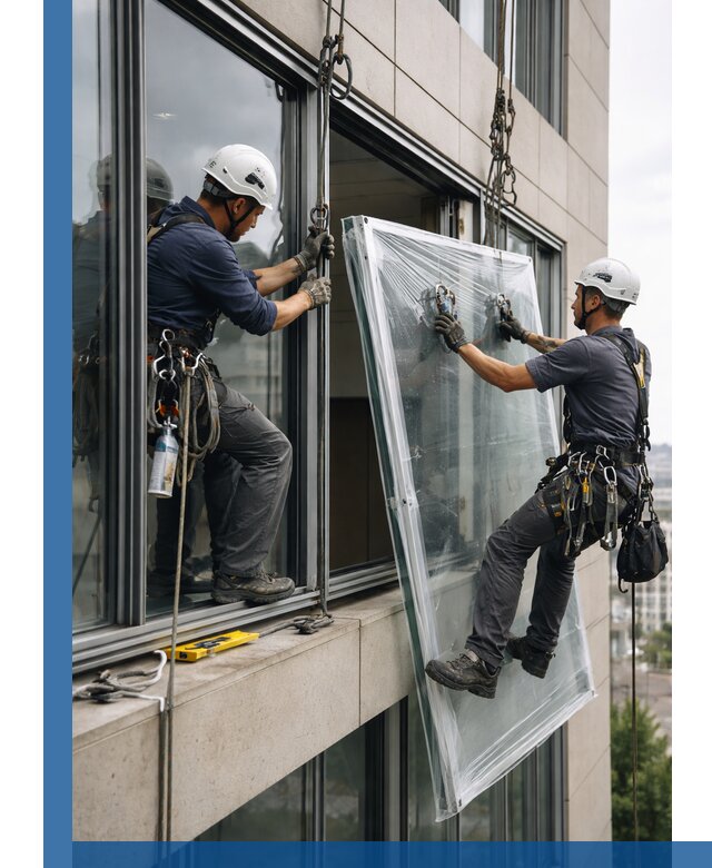 Профессиональная замена стекла в витраже в Новосибирске с гарантией