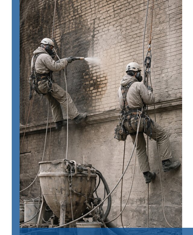 Пескоструйная очистка фасадов в Новосибирске профессионально