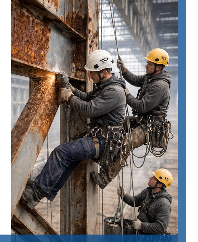 Зачистка металла от ржавчины в Новосибирске от 356 р. | ВЫСОТНИК-Нвс