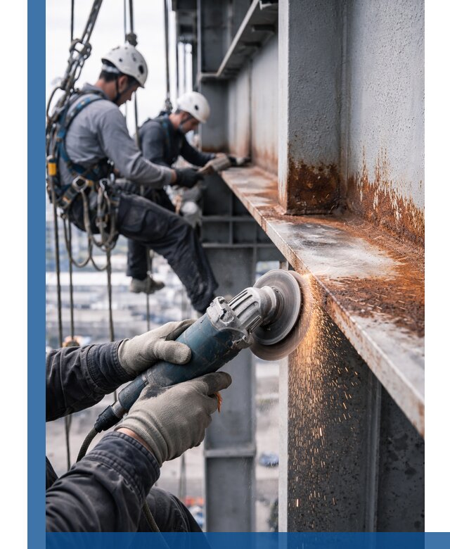 Зачистка металла от ржавчины и подготовка поверхностей в Новосибирске