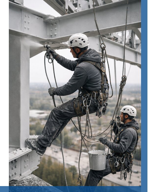 Покраска металлоконструкций на высоте в Новосибирске 356 р |ВЫСОТНИК-Нвс
