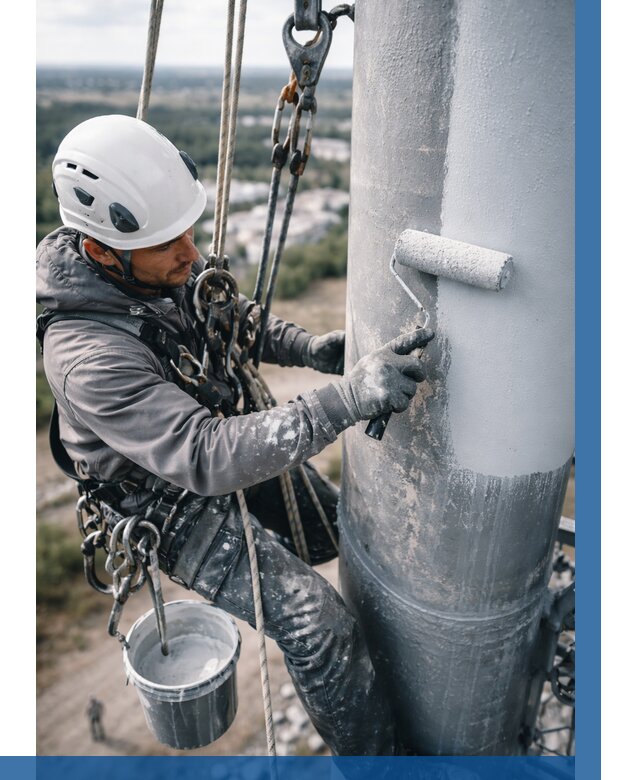 Покраска мачт связи под ключ в Новосибирске от 864 р. | ВЫСОТНИК-Нвс