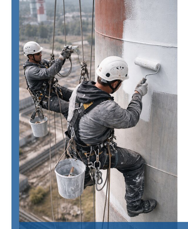 Покраска дымовых труб в Новосибирске: антикоррозийная защита и восстановление