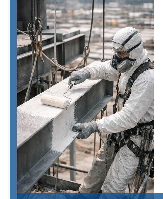 Профессиональная огнезащитная обработка металлоконструкций в Новосибирске