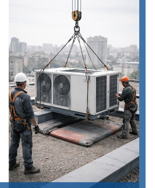 Подъем груза на крышу в Новосибирске от 5083 р. | ВЫСОТНИК-Нвс заказать