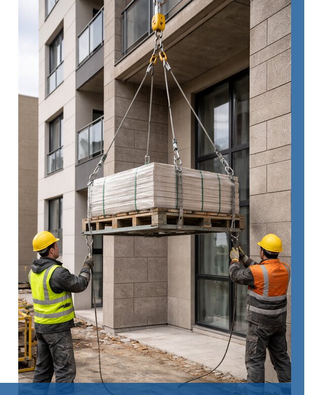 Подъем керамогранита на этаж в Новосибирске от 3558 р. | ВЫСОТНИК-Нвс