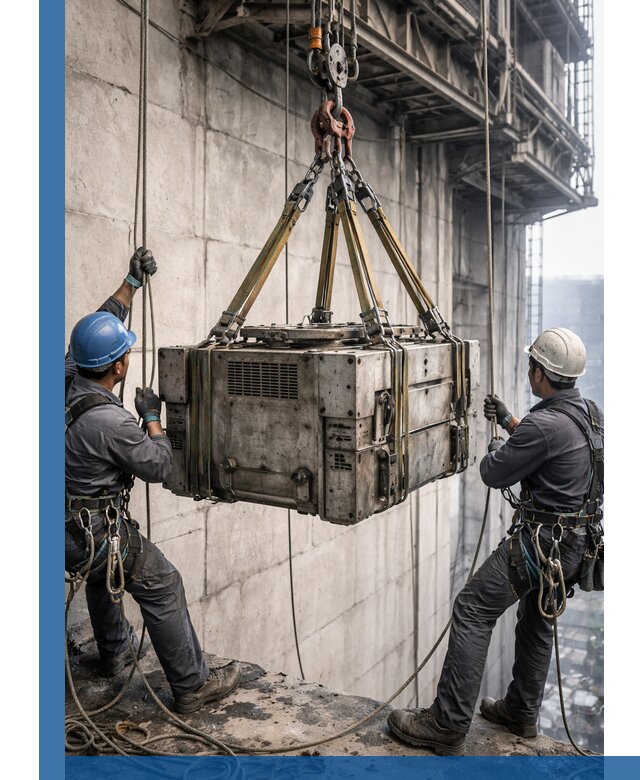 Такелажные работы на высоте, подъем и монтаж грузов в Новосибирске