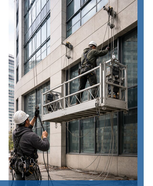 Монтаж и подъем фасадной люльки в Новосибирске от 12199 р. | ВЫСОТНИК-Нвс
