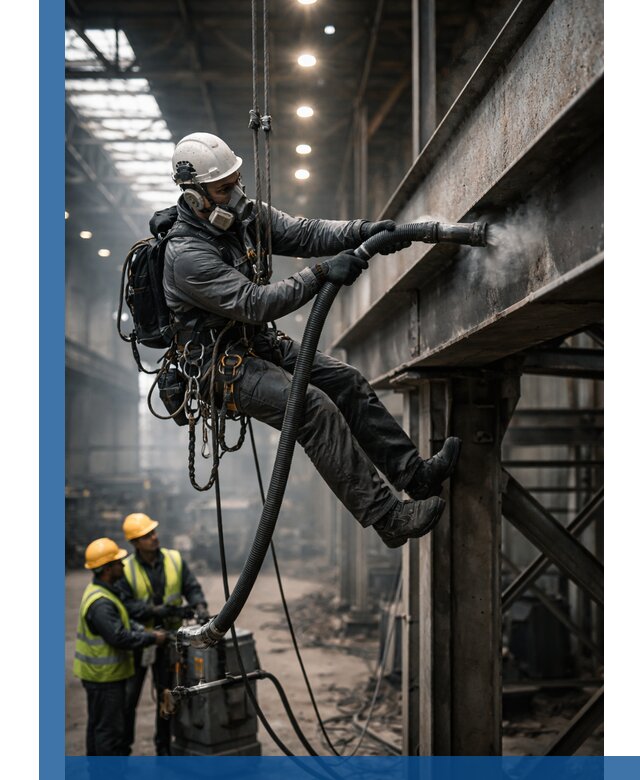 Обеспыливание конструкций в цехах промышленного производства в Новосибирске